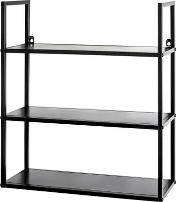 Produktbild von HAKU Wandregal schwarz - Metall, B/H/T: 50x58x20 cm