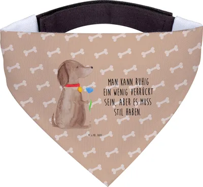 Produktbild von Mr. & Mrs. Panda Hunde-Halstuch Hund Blume - Hundeglück - Geschenk, Stil, Halstuch, Haha, Niedlich, Hunde, Hundehalstuch, Für, Sprüche