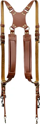 Image de INF Double sangle d'épaule pour appareil photo en cuir véritable