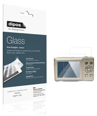 Produktbild von 2x Schutzfolie für Yashica DigiPix 100 - Anti-Shock 9H Folie dipos Glass Kunststoffglas