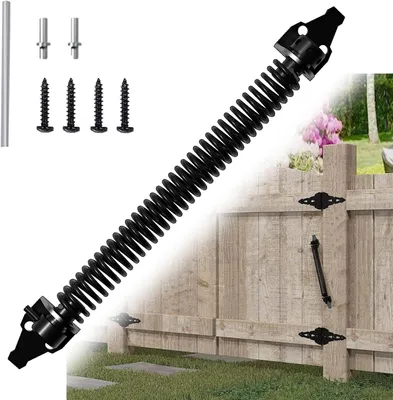 Produktbild von 36 cm verstellbarer Türschließer mit Feder, automatischer Türschließer, Türfeder mit 2 Schrauben, für Gartentore, Holztore und landwirtschaftliche Zäune (36 x 3,9 x 3,9 cm)
