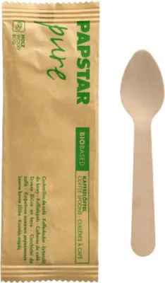 Obrázek produktu pro PAPSTAR 88450 PAPSTAR dřevěná kávová lžička "pure", délka: 110 mm, 50 kusů