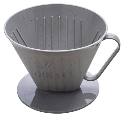 Produktbild von Fackelmann Filterbehälter Nr. 4 ECO, umweltfreundlicher Filterhalter für frischen Kaffee, nachhaltiger Kaffeefilter für bis zu 4 Tassen, hochwertiger Handfilter (Farbe: Lichtgrau)