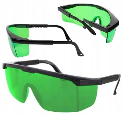 Produktbild von Laser-Sichtbrille grün – Lasersichtbrille für grüne Linienlaser, Kontrastverstärkung, Kreuzlinienlaser Zubehör, mit Etui