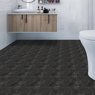 Zdjęcie produktu dla Jopassy PVC laminat winylowy podłoga laminowana deski dekoracyjne samoprzylepne czarne z wzorem ok. 4m²