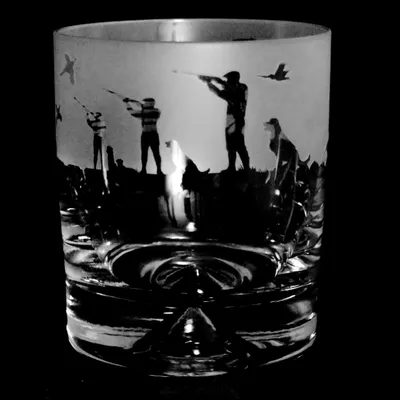 Whisky Tumbler mit Schützen-Fries, 30 cl, Glas, Geschenkverpackung