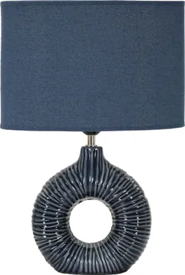 Image de Mauro Ferretti lampe de table Seta E14 28,5x15x43 cm bleu