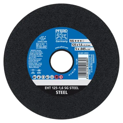 Productafbeelding van Schijf voor metaal, geschikt voor een decoupeerzaag, diameter 125x1,6 mm, gat 22,23 mm, recht – 61331122