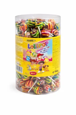 Produktbild von XL Lollipops Mix 1140g Dose | bunte Lutscher einzeln verpackt | Party Süßigkeiten Vorrat Großpack
