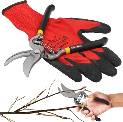 Image de KOTARBAU® Cisaille à haies en acier avec poignée en caoutchouc 21 cm Sécateur pour rosiers Sécateur pour le jardin pour couper et tailler les branches