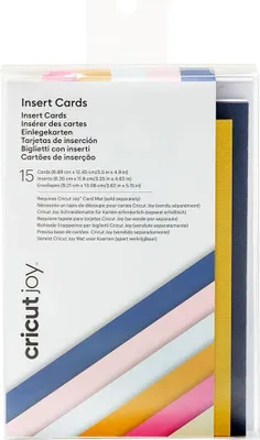 Zdjęcie produktu dla Cricut Joy Insert Cards, Standardowa kartka z życzeniami, Wielobarwny, 92 mm, 130 mm, 15 szt.