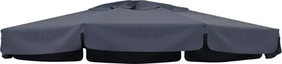 A gray umbrella cover on a white background.