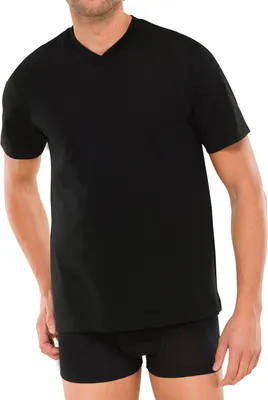 Produktbild von SCHIESSER American T-shirts (2-pack), V-hals, zwart
