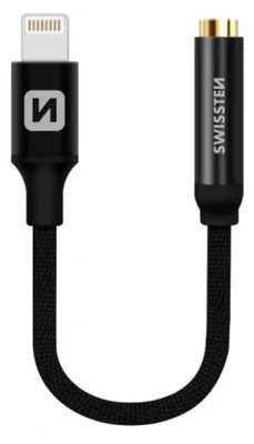 Immagine prodotto di Audio adaptér textile lightning / jack (samice) 0,15 m černý