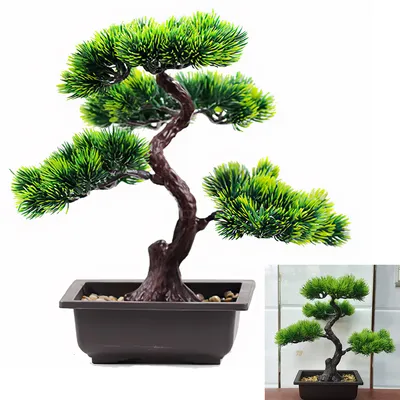 Produktbild von Bonsai,bonsai baum,Sonstige Partydekorationen,34cm, Kunststoff, vierzackige Kiefer, Wohndeko, Büro, Hotel