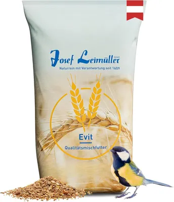 Produktbild von Leimüller Vogelfutter Wildvögel Ganzjährig 25kg (Deluxe) mit Insekten - Österreichisches Wildvogelfutter Ganzjahresfutter Streufutter