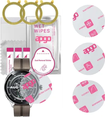 Produktbild von apgo 3 Stück Schutzglas, klar, kompatibel mit Xiaomi Watch 2 Pro LTE Smartwatch, Hybrid 8H, Ersatz für Hartglas, Displayschutzglas, Bildschirmschutz, Displayschutz, kratzfest
