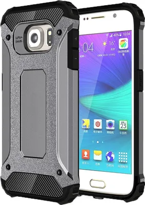 Produktbild von Mobigear Outdoor  Samsung Galaxy S6 Hülle Hardcase Backcover Stoßfest - Grau