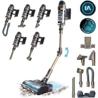 Immagine prodotto di Aspirapolvere a scopa - CECOTEC Conga Rockstar RX90 AI AquaPet Flex - 350 AW - 100 min - 180 m² - Oro