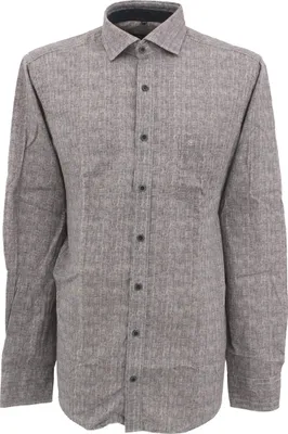 Produktbild von 30733 Casa Moda, ,  Herren langarm Hemd, Flanell, grau violett meliert, L