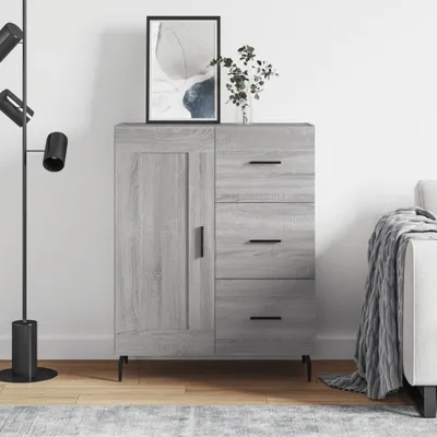 Produktbild von The Living Store Sideboard Grau Sonoma 69,5x34x90 cm Holzwerkstoff