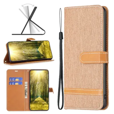 Immagine prodotto di Custodia protettiva per smartphone Xiaomi 12 Lite, con portafoglio per carte, colore: marrone