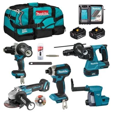 Produktbild von 18-V-Lxt-Kombiset Dga504+Ddf492+Dtd153+Dhr243 2*5,0 Ah – M Dlx4194Tx1