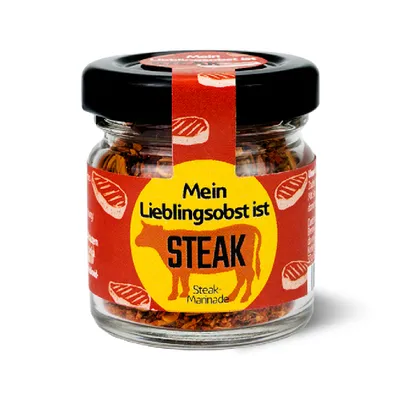 Produktbild von Mini Glas Special Steak Marinade "Mein Lieblingsobst ist Steak", 15 g