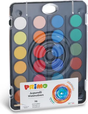 Immagine prodotto di PRIMO colori ad acqua NERO 24 colori + pennello