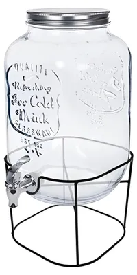 Produktbild von Alessandro Getrankespender - 8 Liter - Glas - Limonadenspender - mit Stander - 21 x 43 cm