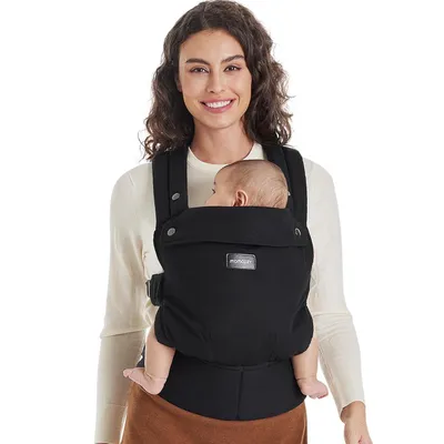 Produktbild von Momcozy Babytrage aus 100% Baumwolle – Baby Carrier für Kleinkind (3-24 Monate, 3,2-20 kg) · Ergonomische M-Position · X-Rücken · Taillengurt 64-127cm