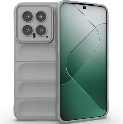 Produktbild von Handyhülle für Xiaomi 14 Weich TPU Silikon Stossfest Anti-rutsch Hülle Grau