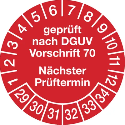 Produktbild von Dreifke® Prüfplakette  nach DGUV Vorschrift 70 nächster Prüftermin - 3...