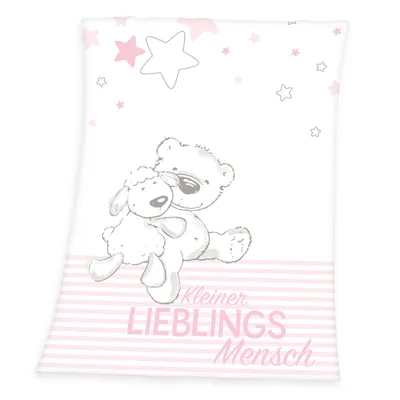 Produktbild von Kleiner Lieblingsmensch Microfaser-Flauschdecke / Babydecke, 75x100 cm