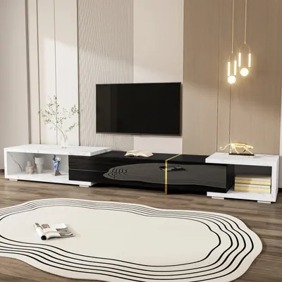 Immagine prodotto di Mobile TV - Mobile TV con contenitore - Mobile TV bianco - Lunghezza regolabile da 140 a 260 cm