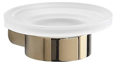 Produktbild von Gedy PIRENEI Seifenschale, Milchglas, Gold