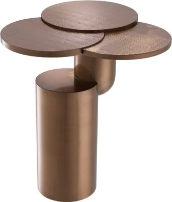 Produktbild von Casa Padrino Luxus Beistelltisch Kupferfarben Ø 57 x H. 61,5 cm - Designer Edelstahl Tisch - Wohnzimmermöbel - Luxus Kollektion