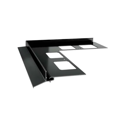Zdjęcie produktu dla Renoplast Profil okapowy aluminiowy K102, Do posadzki klejonej na tarasy i balkony, Kąt zewnętrzny 90°, Grafit