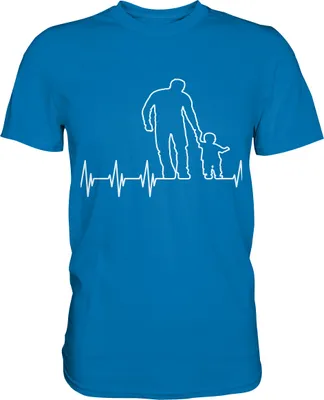 Produktbild von Vater und Sohn Freundschaft Herzschlag Herren Premium Shirt – Royal Blue / 3XL