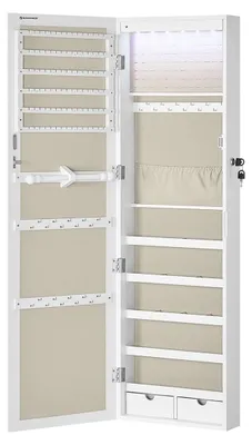 Immagine prodotto di Armadietto da parete per gioielli - organizer per collane e orecchini - 45 x 35 x 10 cm