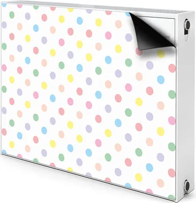 Produktbild von Magnet Heizung Verkleidung Abdeckung Heizung Heizkörperabdeckung 80x60 cm  - Punkte, bunt