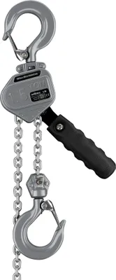 Immagine prodotto di Paranco a leva Wiltec Mini fino a 1,5 t, robusto paranco a catena manuale con altezza di sollevamento di 1,5 m, paranco a catena in alluminio, paranco a leva manuale, attrezzatura per il sollevamento di carichi pesanti