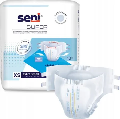 Produktbild von Seni Super Pieluchomajtki dla dorosłych XS, 10 sztuk