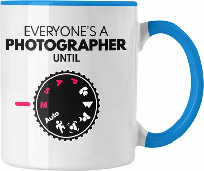 Produktbild von Trendation - Fotograf Tasse Zubehör Lustig Fotografie Geschenk Fotografieren Kaffeetasse Geschenkideen Grafik Insider (Blau)