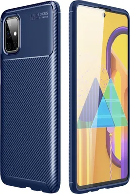 Produktbild von Mobigear Racing  Samsung Galaxy M51 Hülle Flexibles TPU Backcover - Blau