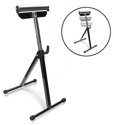 Productafbeelding van Eiku-transportwielen voor rolbokken, 3 stuks, verstelbaar van 68,2 tot 108 cm, steunwiel diameter 29,5 cm, inklapbaar A3-stalen frame, 60 kg per stuk