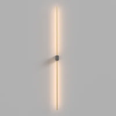 Produktbild von Wandleuchte Aluminium LED H: 104,9 cm Schwarz länglich warmweiß 3000 K 1050 lm Wandlampe