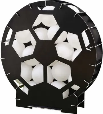 Produktbild von Ginger Ray Ready to Kick off Ballonständer im Fußball-Look, schwarz-weiß, 62,4 cm hoch, 60 cm breit, inkl. 30x 13cm weiße Ballons