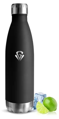 Imagen del producto de Botella de acero inoxidable de 750 ml - Botella térmica, libre de BPA, botella de agua deportiva, botella a prueba de fugas, apta para bebidas carbonatadas, termo