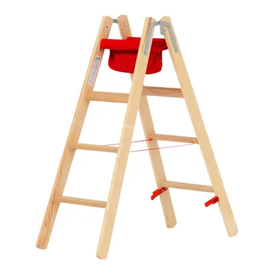 Produktbild von Holz-Stufenstehleiter 2x4 Stufen Hymer 7149908